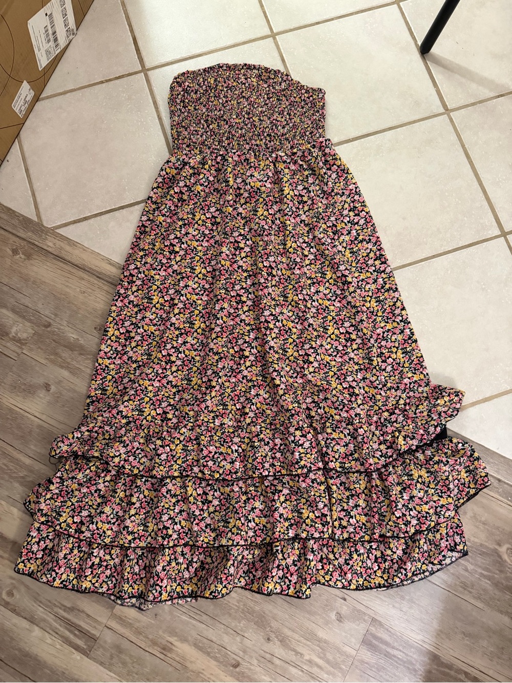 Floral tube dress - Pink Multicolor